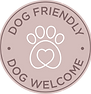Dog friendly dogs welcome logo